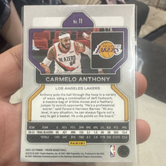 Panini 2021 22 Prizm Basketball Carmelo Anthony Base Set No. 11 Lakers1
