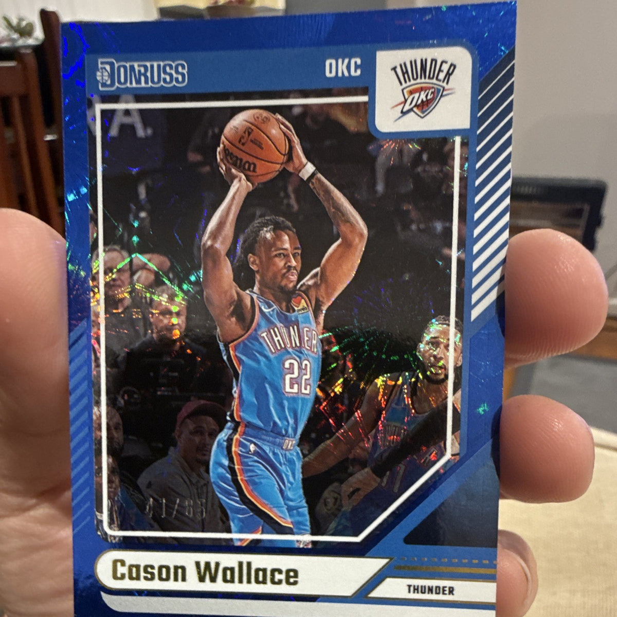 Panini Donruss Basketball Cason Wallace #105 OKC Thunder Serial #/85 2024-250