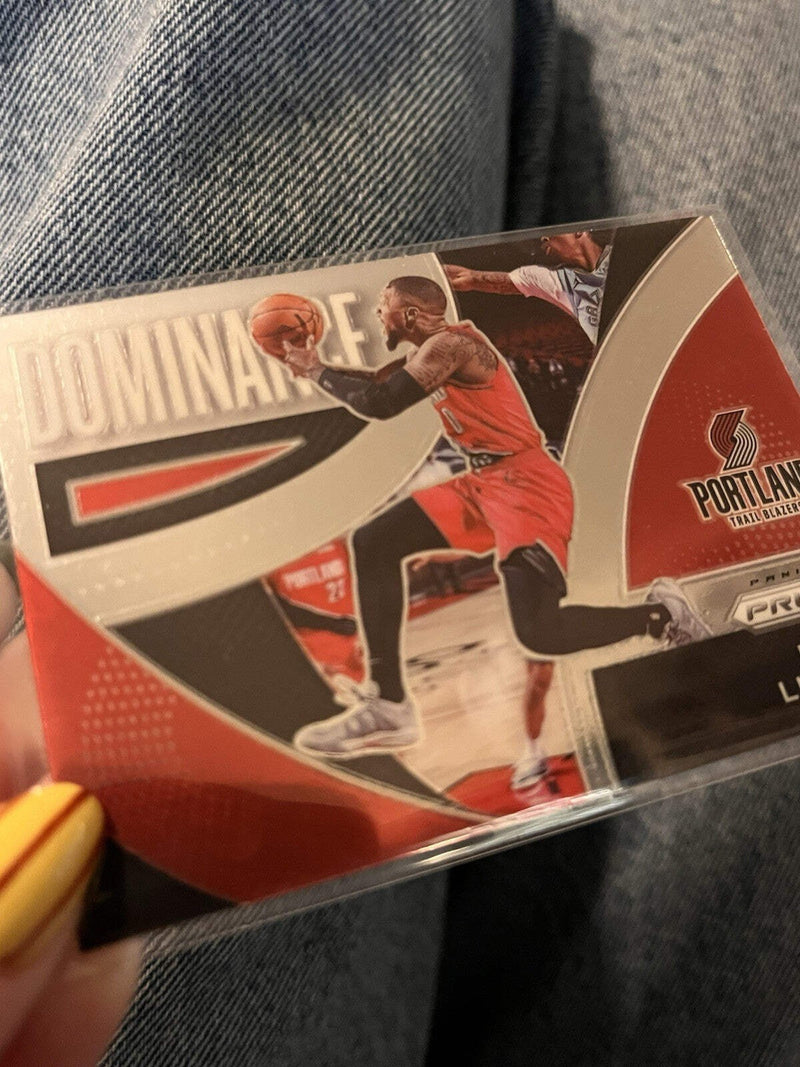 Panini 2021 22 Prizm Dominance Insert Damian Lillard Trail Blazers No. 181