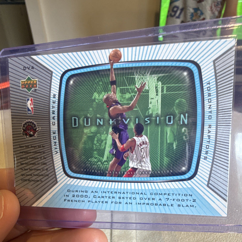 Upper Deck 2001 Dunkvision DV4 Vince Carter Toronto Raptors Insert Card1