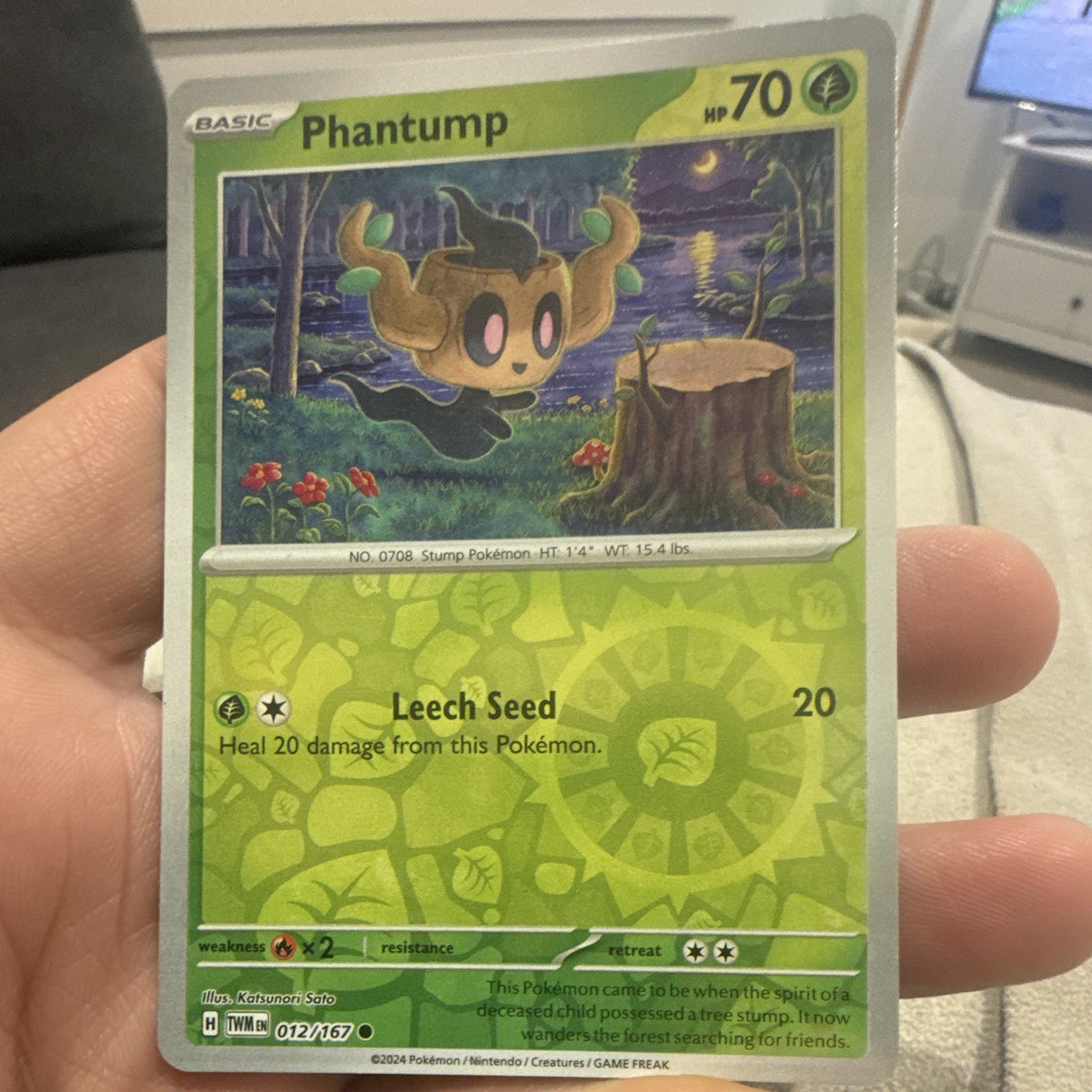 Phantump Reverse Holo Twilight Masquerade 012/167 Basic 70 HP EN 20240