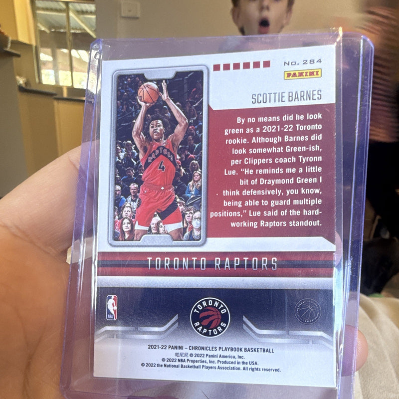 Panini 2021 22 Chronicles Playbook Scottie Barnes Rookie RC #284 Raptors1