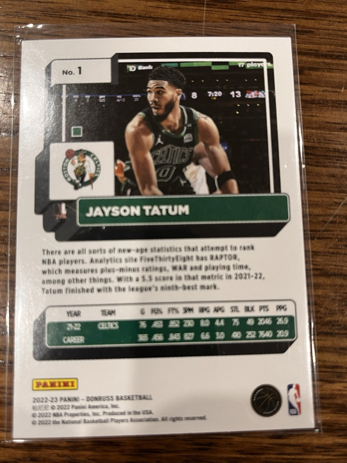 Panini Donruss Basketball 2022 23 Jayson Tatum Base No. 1 Boston Celtics2