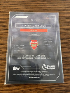 Topps 2026 Chrome Premier League Clinical Chrome CC 21 Viktor Gyökeres Arsenal2