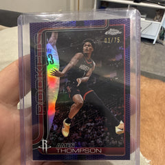 Topps Chrome Amen Thompson 2024 25 Rookie Houston Rockets #44 01/750