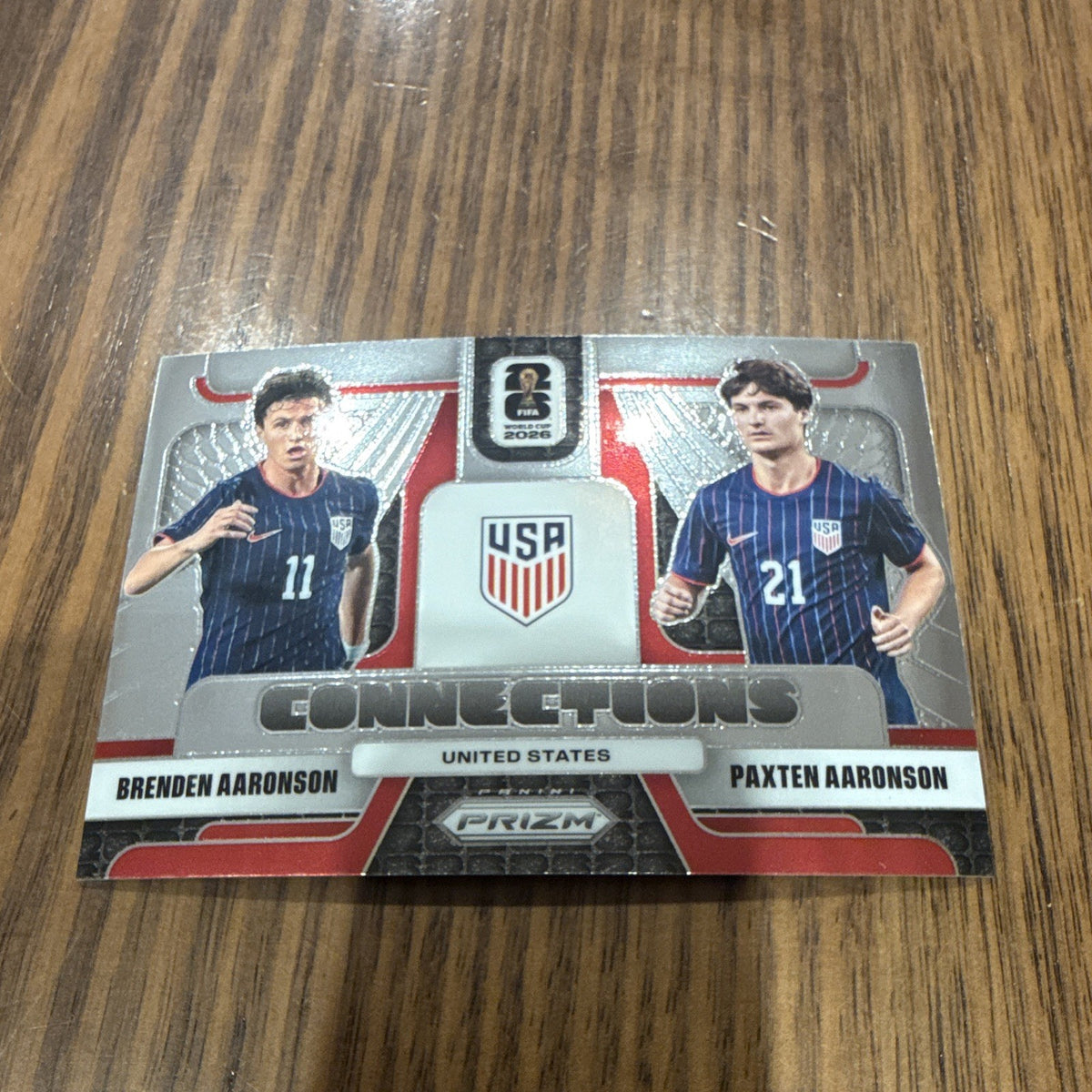 Panini Prizm FIFA World Cup 2026 Connections Insert No. 5 Aaronson x2 USA0