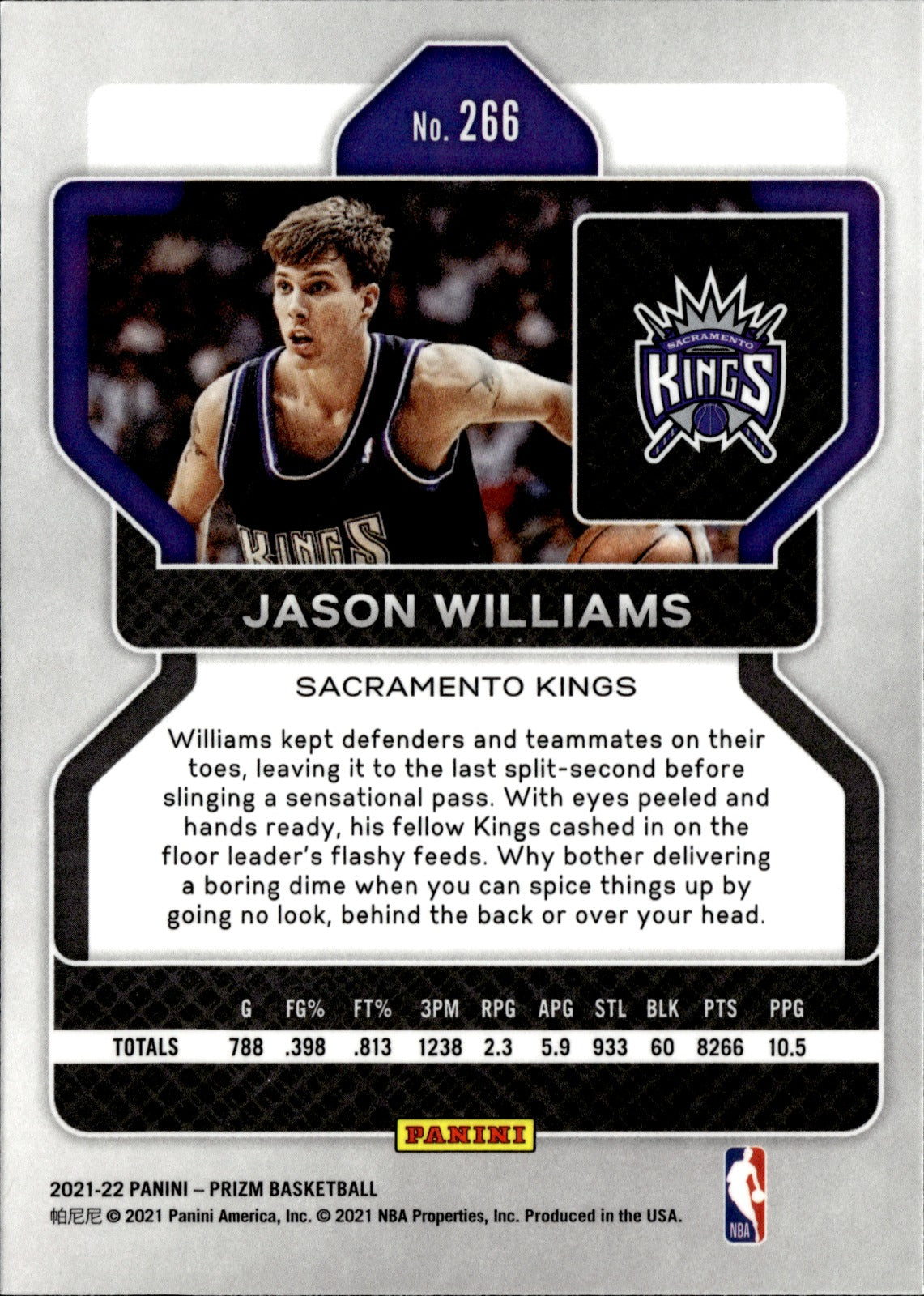 Jason Williams Base Panini Prizm 266 NM1