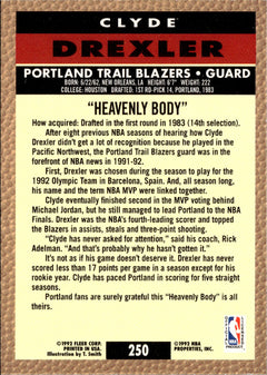Clyde Drexler Base Fleer 250 NM1