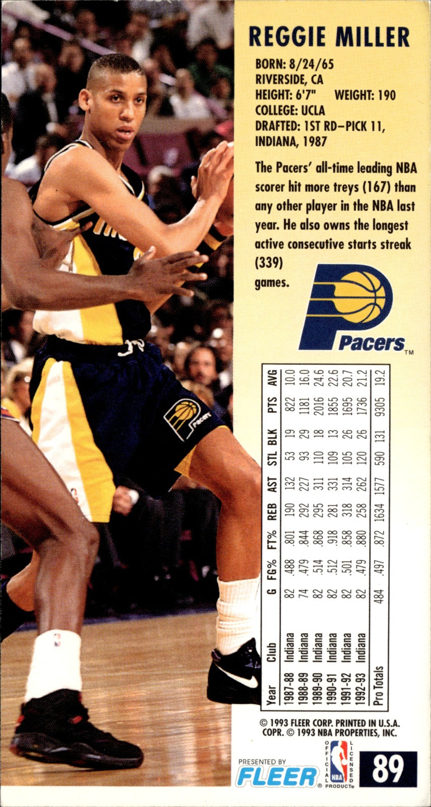 Reggie Miller Base Jam Session 89 NM1
