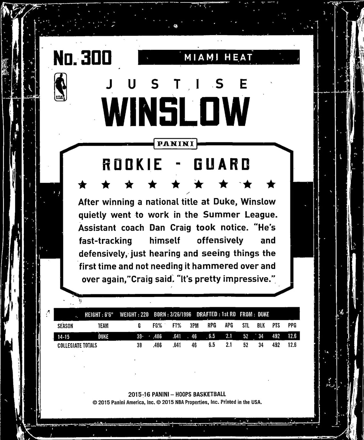 Justise Winslow Base Hoops 300 NM1
