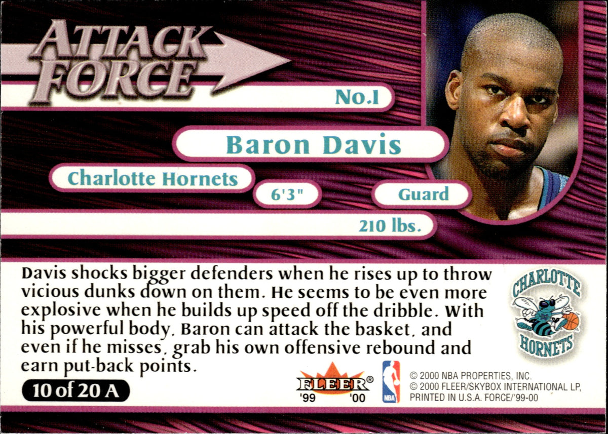 Baron Davis Attack Force Fleer Force - Attack Force 10 A NM1