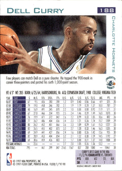 Dell Curry Base Fleer 188 NM1