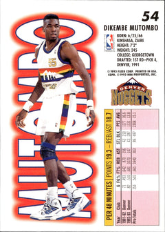 Dikembe Mutombo Base Fleer 54 NM1