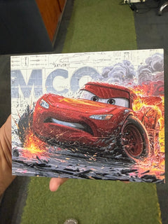 The Original Cardmate custom racing themed card display artwork