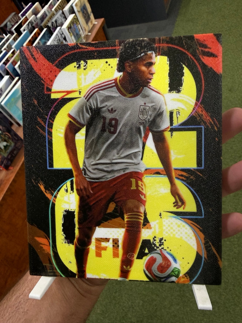 The Original Cardmate custom Spain football trading card display artwork